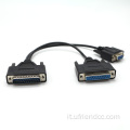 RS232 Serial DB25 Femmina a DB25/DB9 Cavo di comunicazione